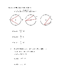 Central and Inscribed Angles Worksheet