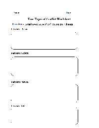 Four Types of Conflict Worksheet