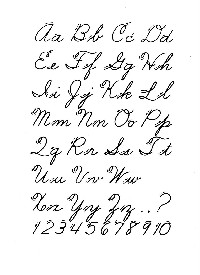 Free Printable Cursive Alphabet Letters