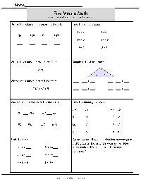 Minute Math Worksheets