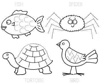 Animal Tracing Worksheets for Kids