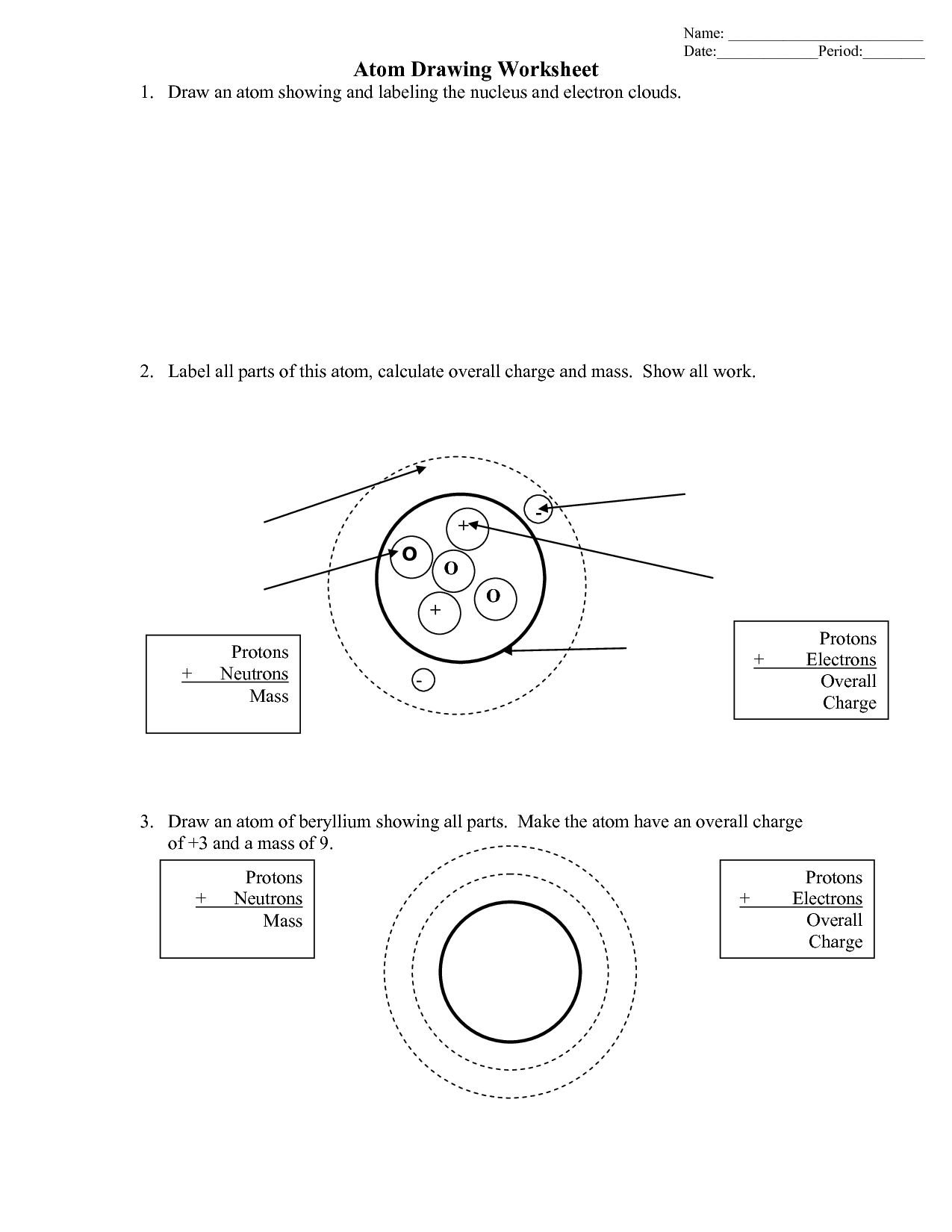 Drawing atoms Worksheet Answer Key Inspirational Bohr