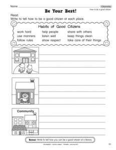 17 Best Images of 2nd Grade Citizenship Worksheet - Good Citizenship