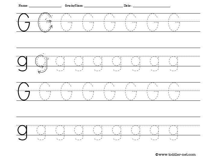 16 Best Images of Traceable Letter G Worksheet  Letter G Tracing Worksheet, Tracing Letter G