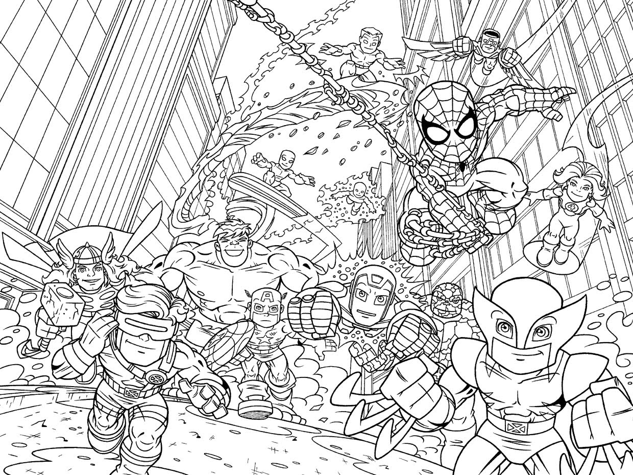 Marvel Super Heroes Coloring Pages