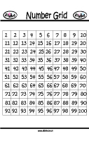 Number Grid Patterns Worksheet