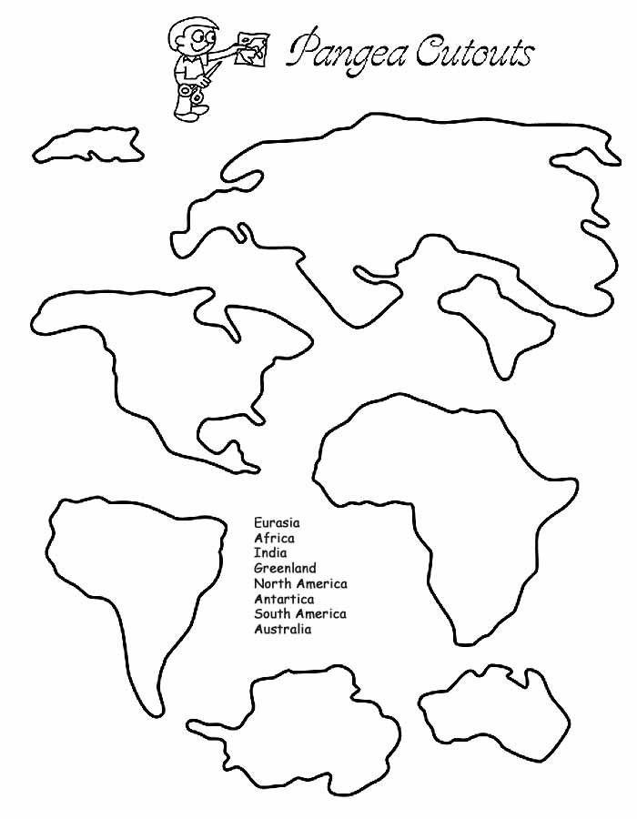 14 Best Images of Seven Continents Worksheet Printable Pangea Puzzle