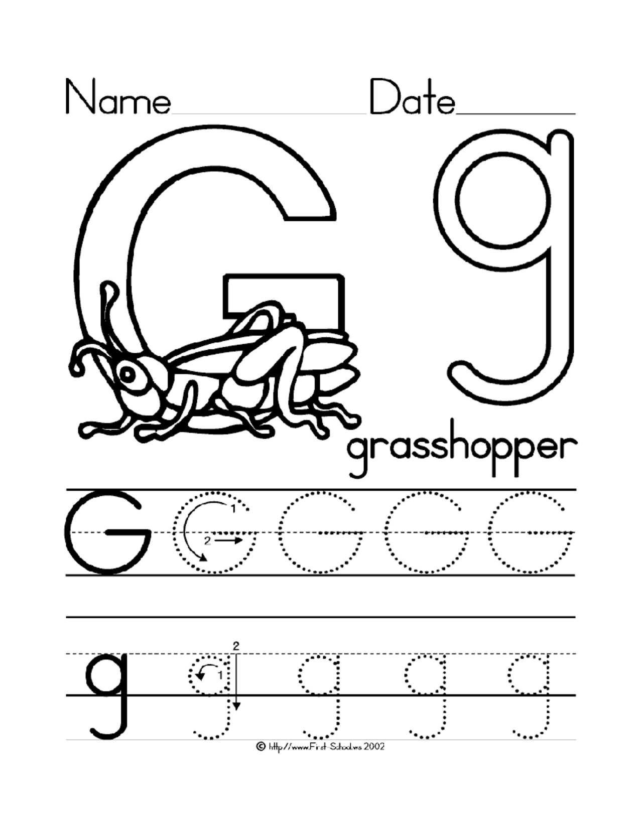 16 Best Images of Traceable Letter G Worksheet - Letter G Tracing