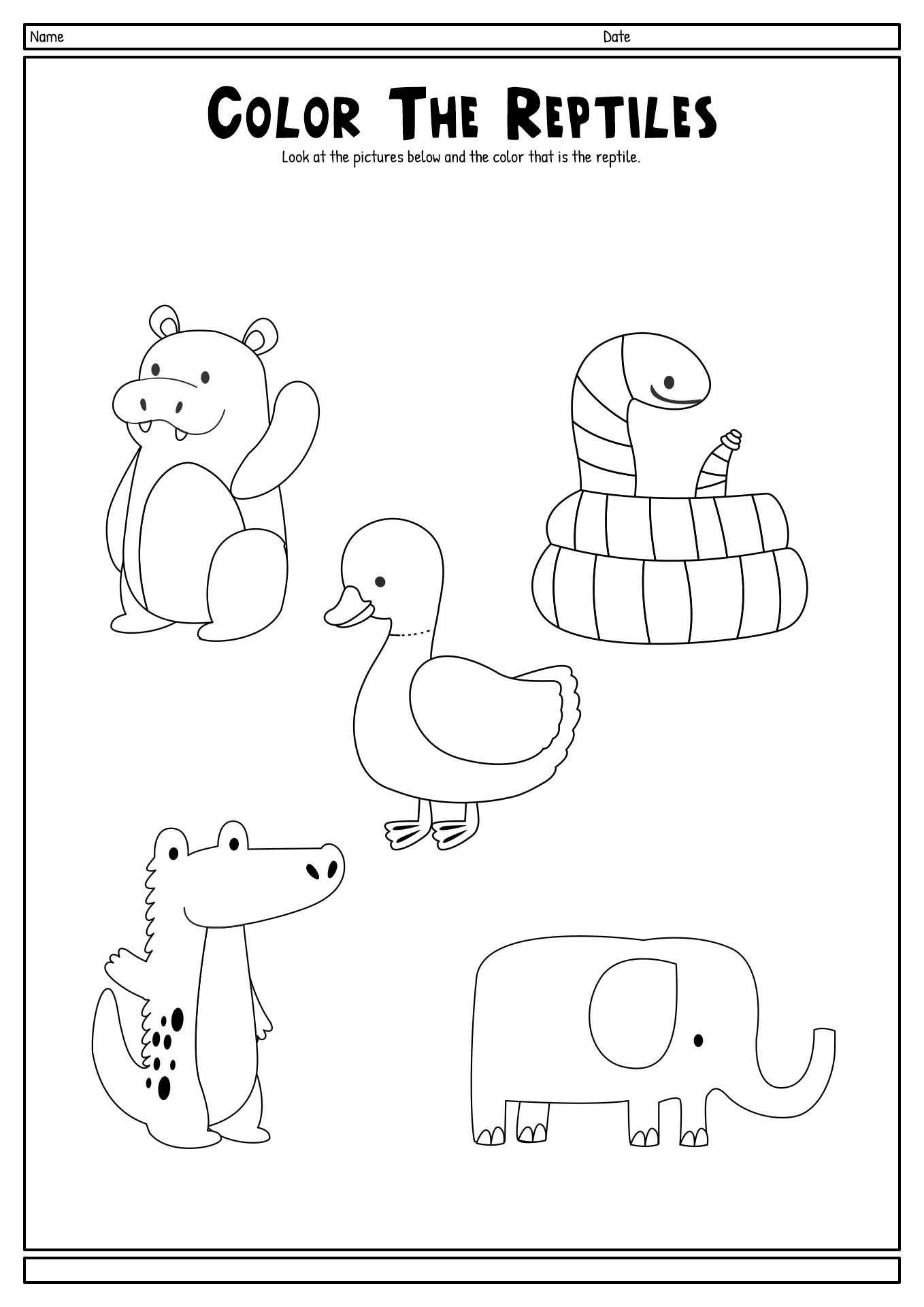 9 Best Images Of Amphibian Worksheets For Kindergarten Reptiles And Amphibians Worksheets