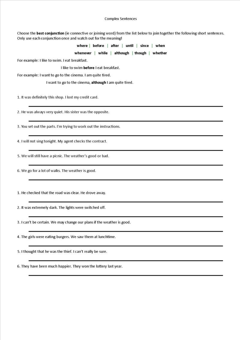 13 Best Images of Worksheets Compound Sentences - Compound ...