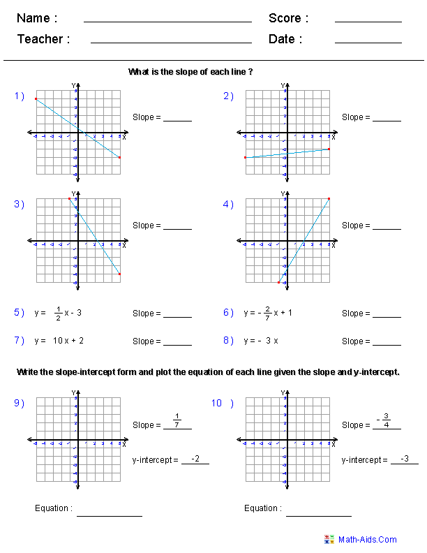 Graphing Linear Inequalities Worksheet