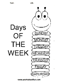 Free Printable Days of the Week Worksheets