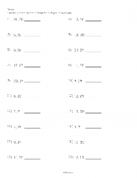 Greatest Common Factor Worksheets