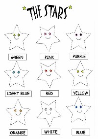 Printable Stars Color Worksheet