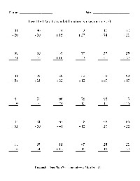 Two-Digit Addition and Subtraction Worksheets