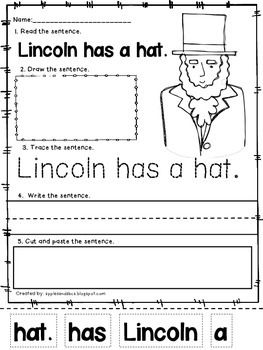 14 Best Images of Abraham Lincoln Worksheets First Grade - Abraham