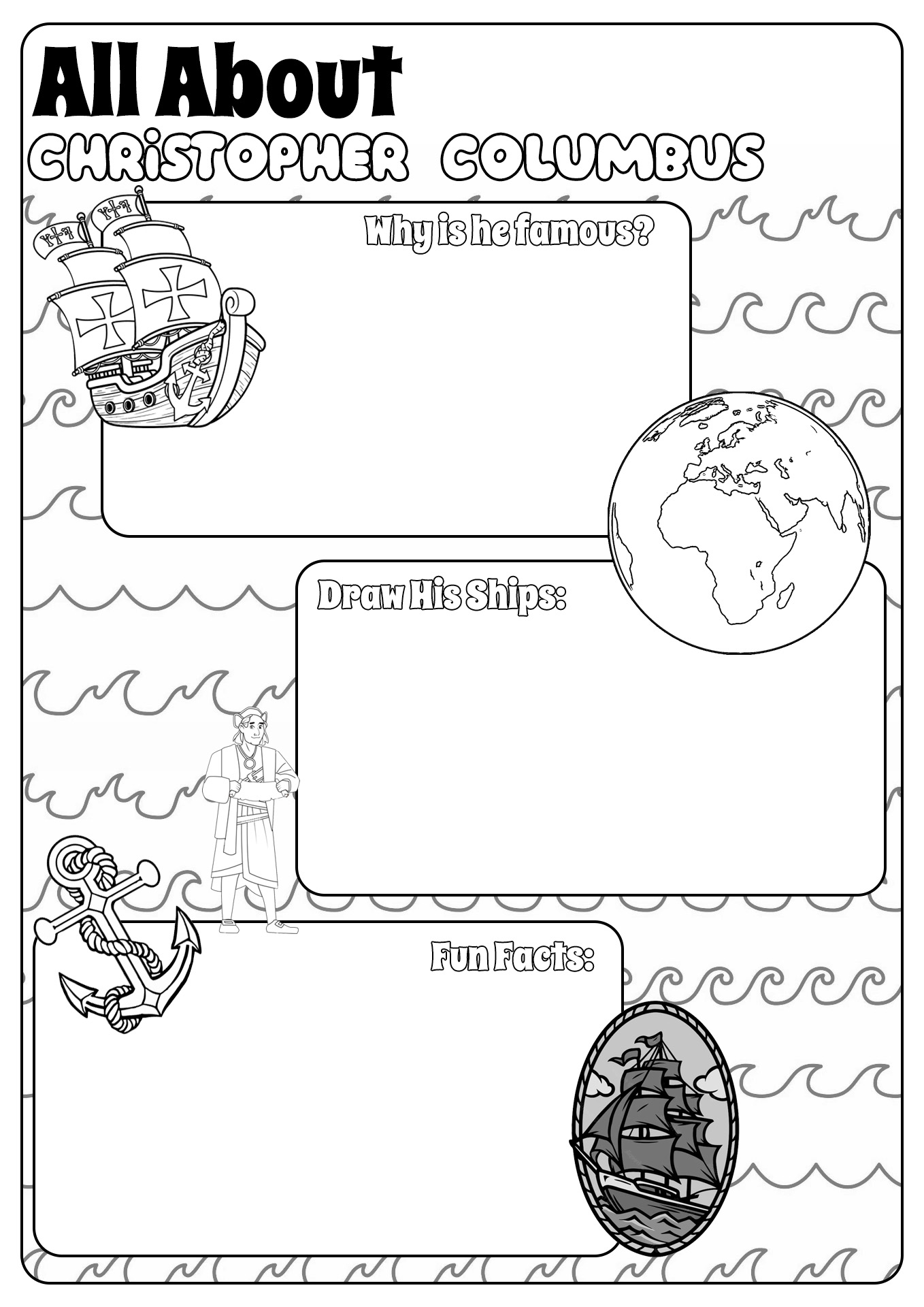 13 Best Images Of Christopher Columbus Kindergarten Worksheets 