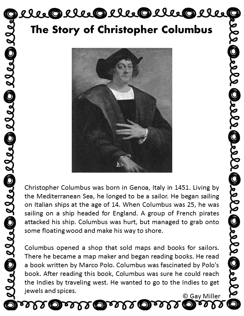 6 Best Images of Columbus Day Reading Worksheet - Columbus Day Reading