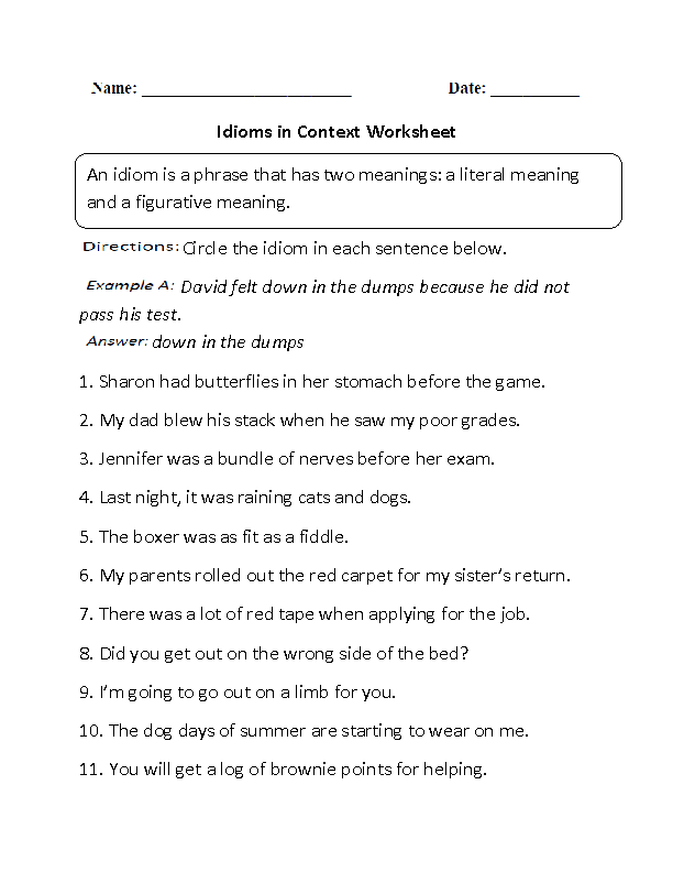 18-best-images-of-idioms-figurative-language-worksheets-3rd-grade