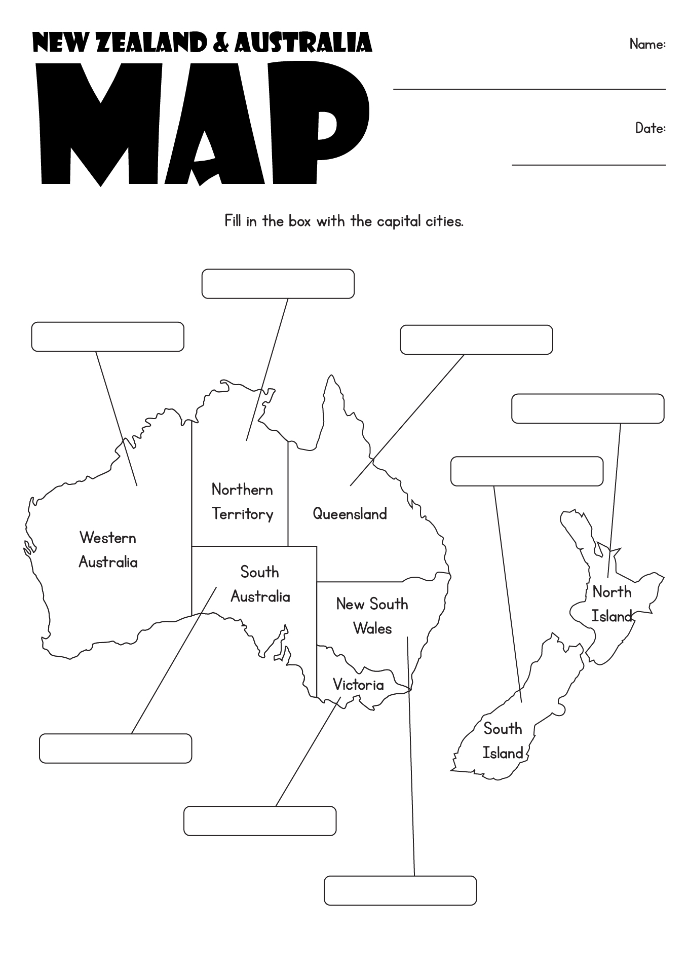 Countries And Capitals Of Australia