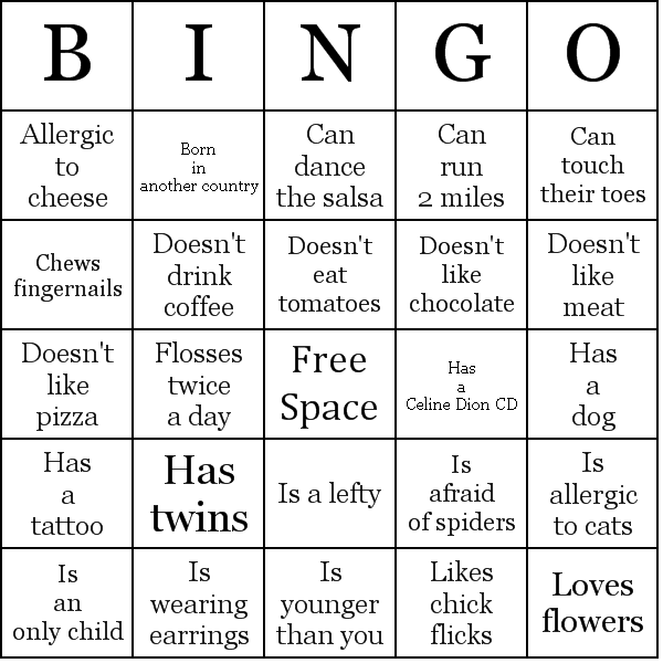 People Bingo