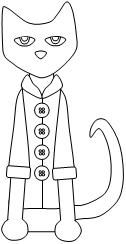 Pete the Cat Groovy Buttons Coloring Pages
