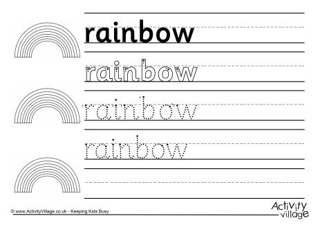 16 Best Images of Rainbow Tracing Worksheets - Rainbow Handwriting