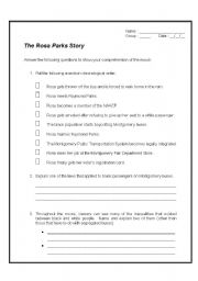 Rosa Parks Printable Worksheets