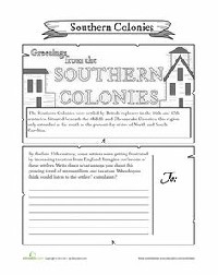 13 Colonies Worksheets 5th Grade