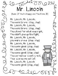 Abraham Lincoln Poem Kindergarten