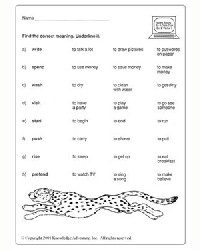Printable Verbs Worksheets 4th Grade