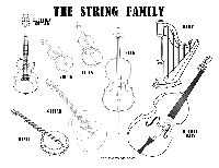 Strings Musical Instruments Coloring Sheet