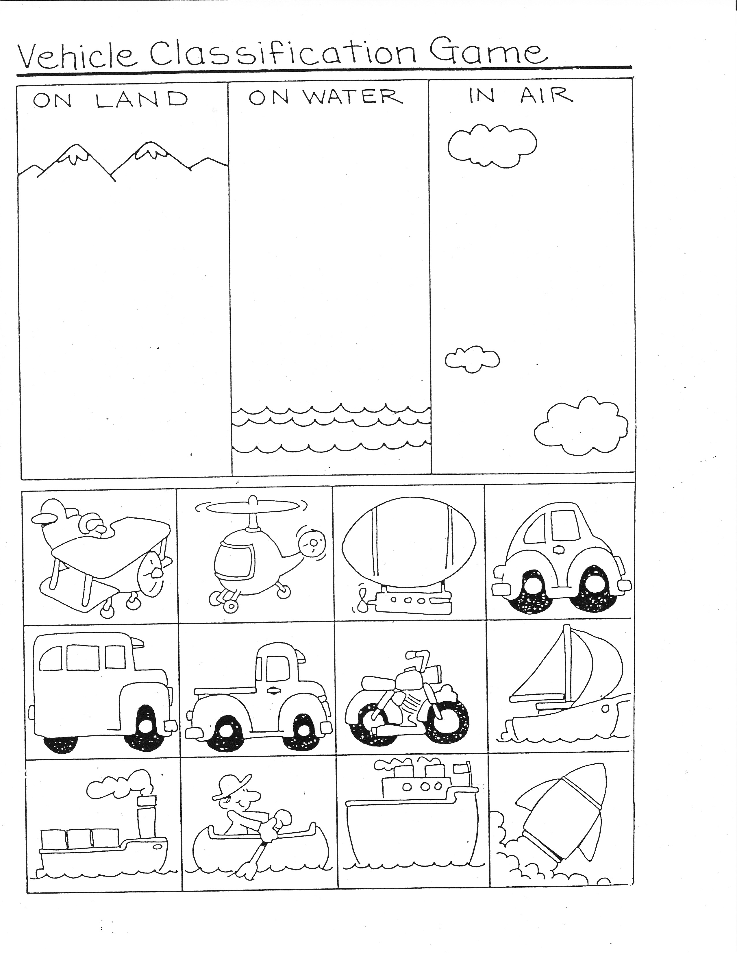 16 Best Images of Free Transportation Matching Worksheets Preschool