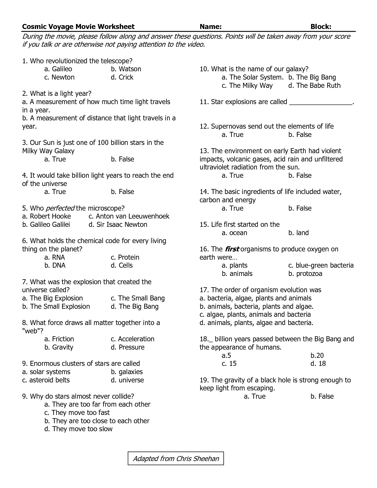 13 Best Images of Stars And Galaxies Worksheet Answers - Star Life