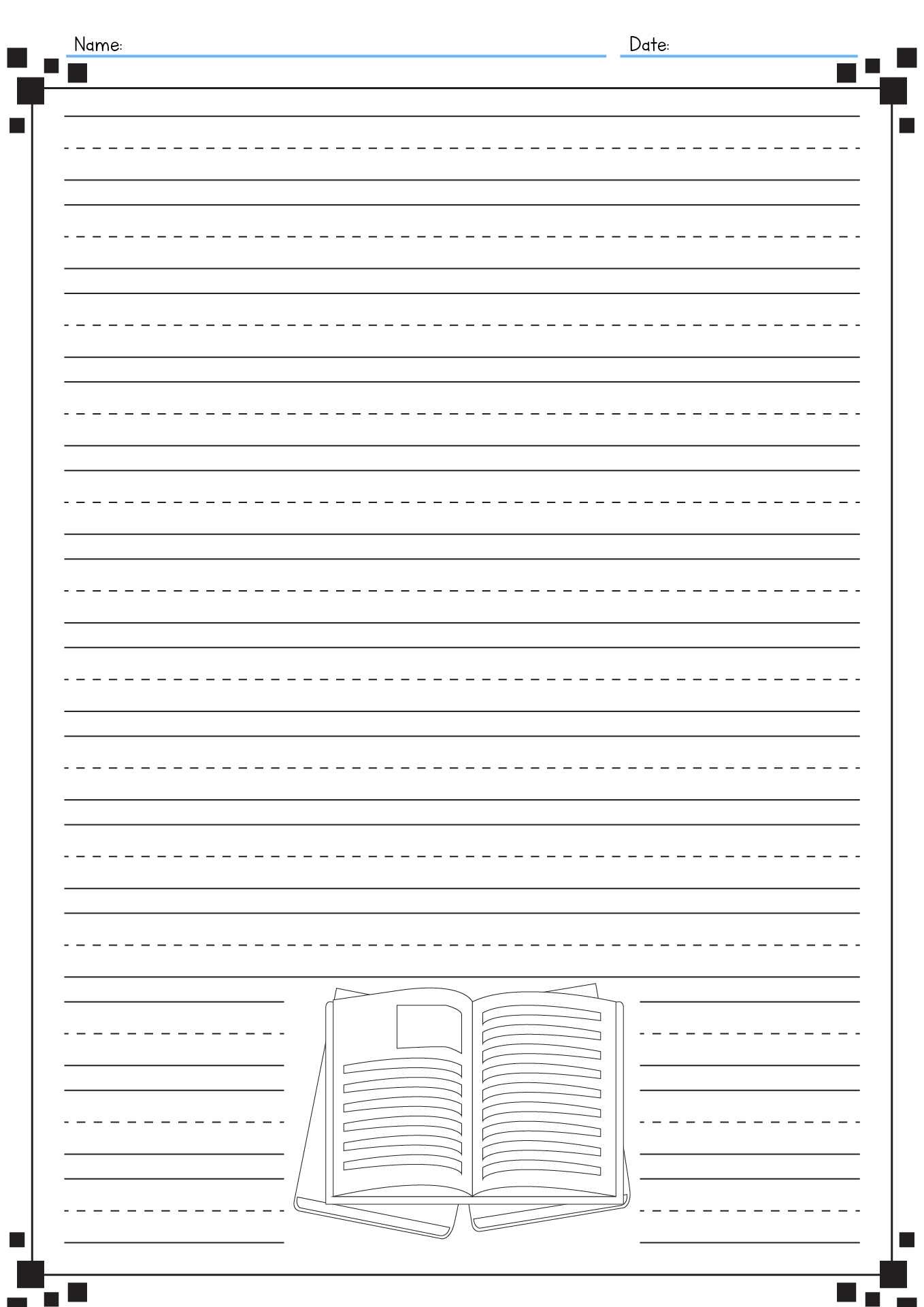 15 Best Images Of Long Lined Paper Worksheets 4th Grade Essay Writing
