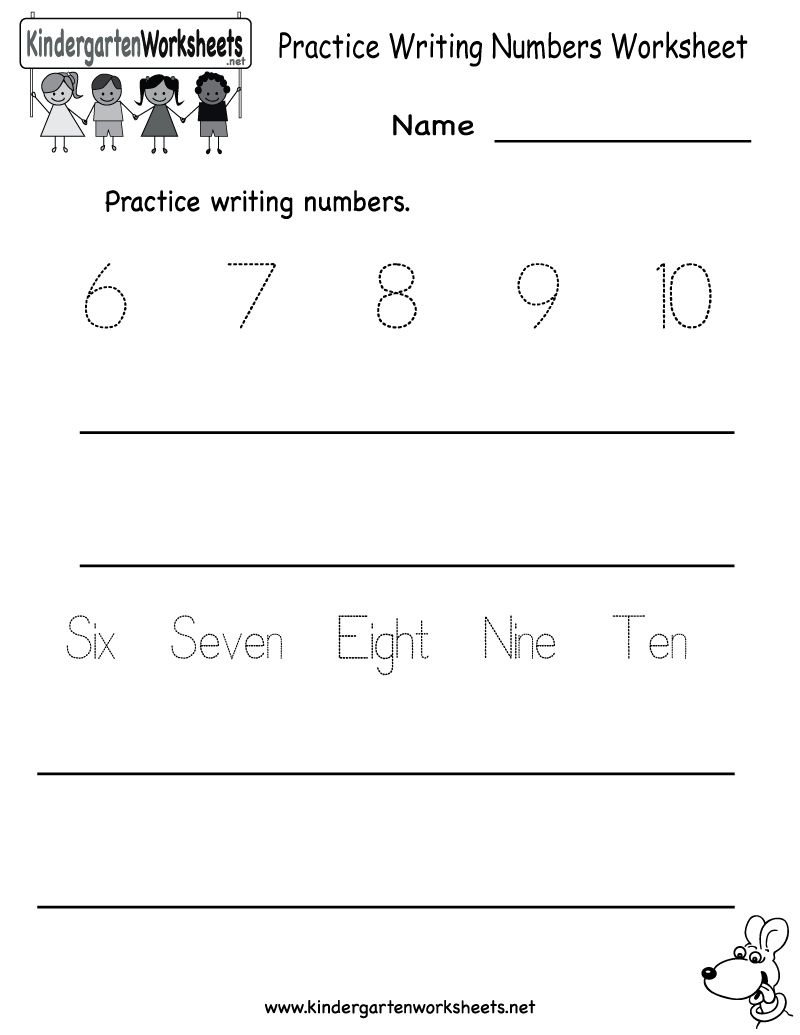  Printable Preschool Writing Numbers Worksheets