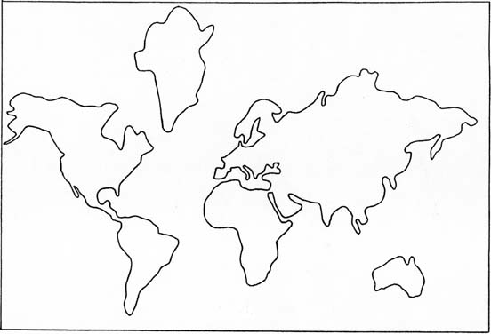 Seven Continents Cut Outs