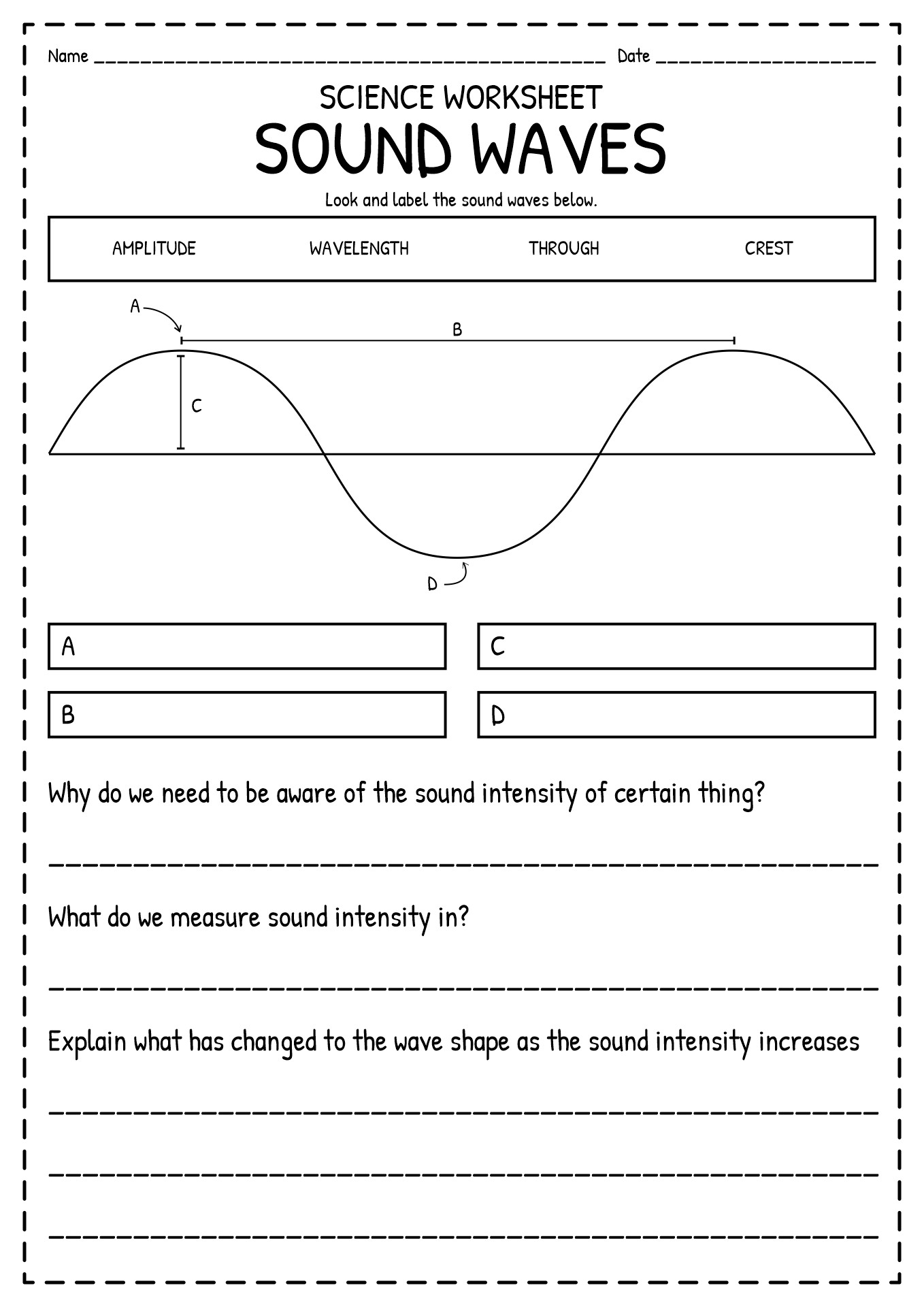 Ks3 Sound Waves Worksheet Pdf
