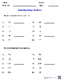 6th Grade Math Worksheets Rounding