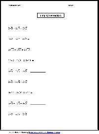 7th Grade Math Worksheets Algebra