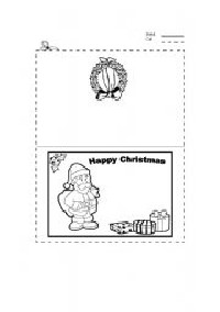 Kids Christmas Card Worksheets