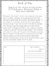 Third Person Point of View Worksheets