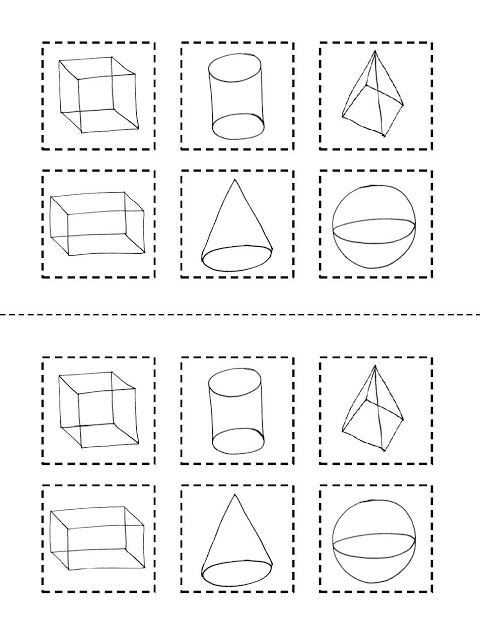 3-Dimensional Shapes Kindergarten Worksheets Printable