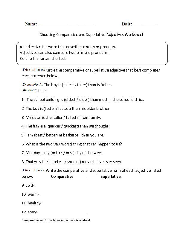 17 Best Images Of Comparative Adverbs Worksheets Comparative And Superlative Adverbs