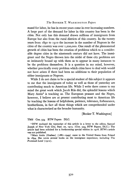 Booker T. Washington Worksheets