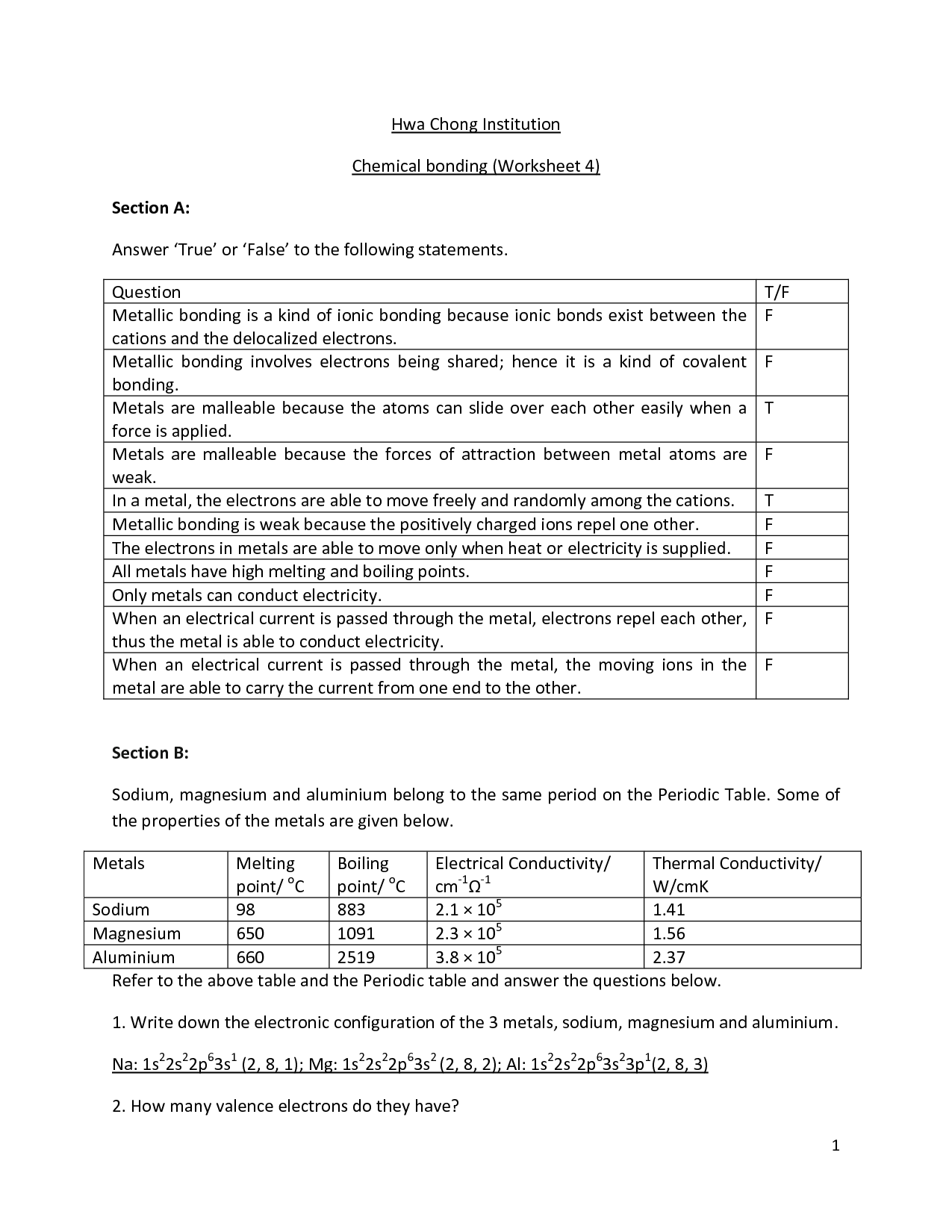 11 Best Images of Bonding Basics Ionic Bonds Worksheet Answers  Ionic and Covalent Bonding 