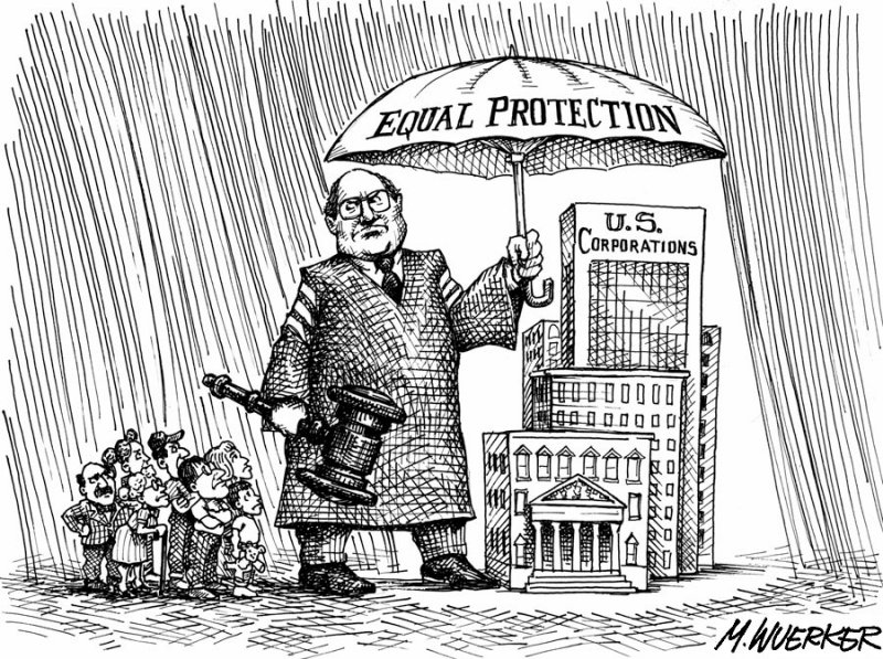 Equal Protection 14th Amendment Political Cartoon