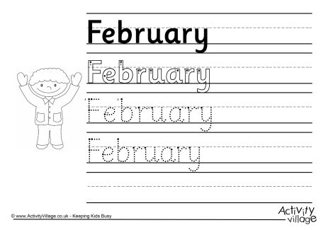 February Worksheets for Kids