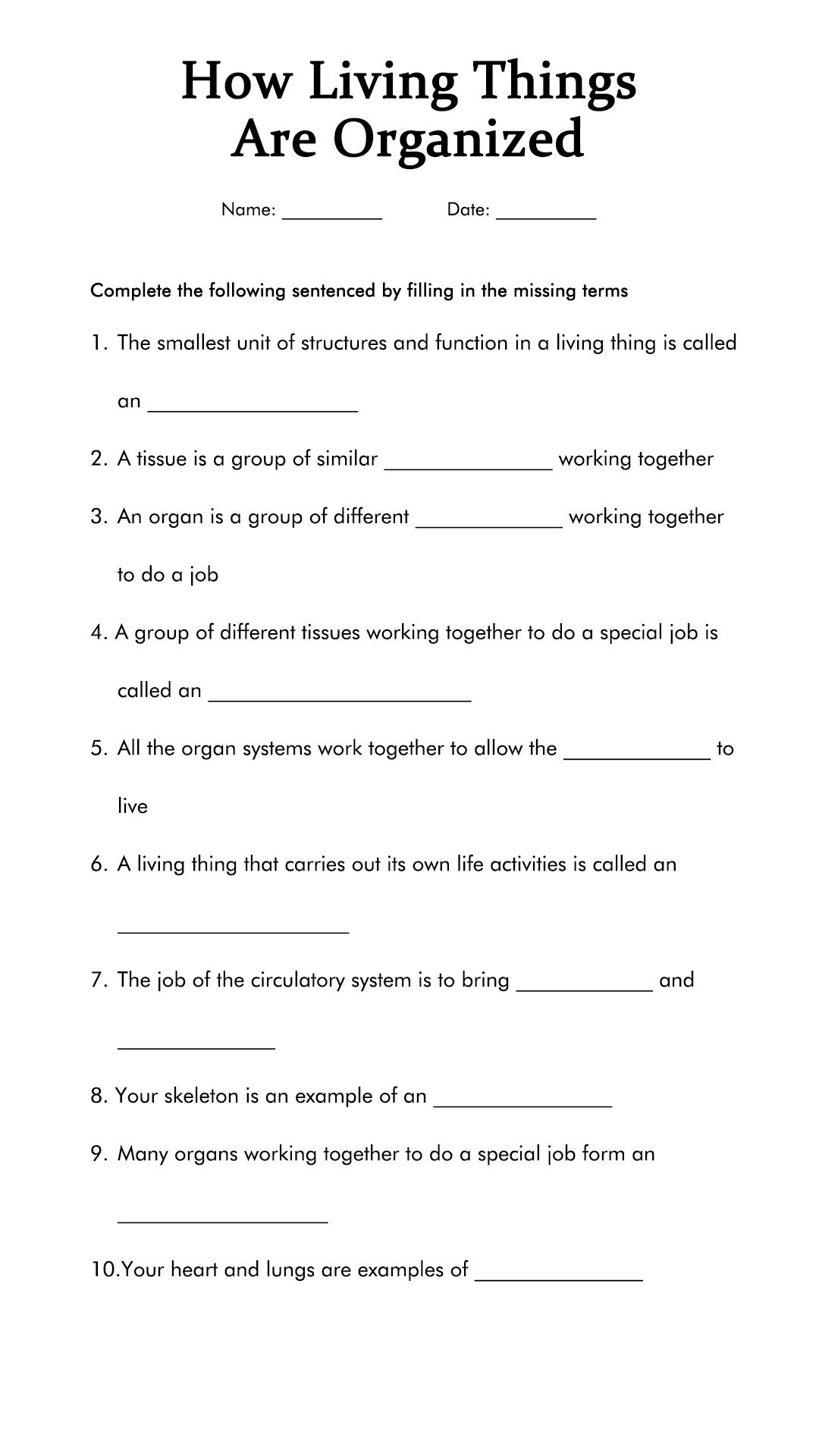 17 Best Images Of Free Printable Biology Worksheets Biology Cell