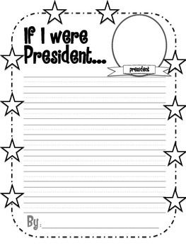 If I Were President Printables